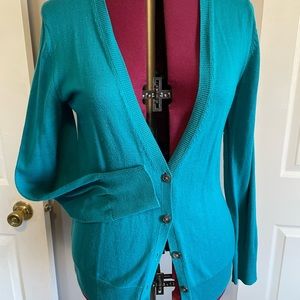 Old navy v-neck button up cardigan - turquoise